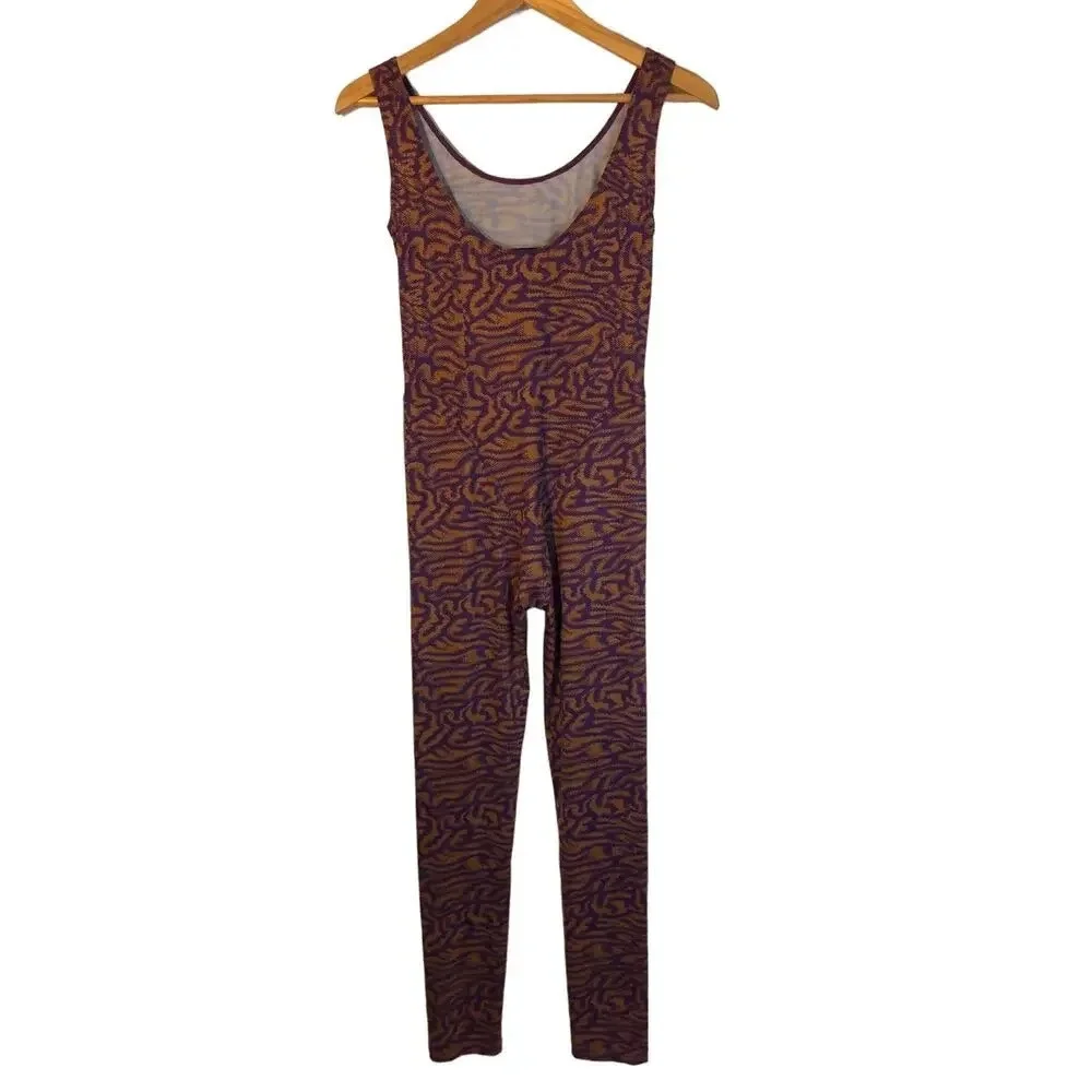 Maisie Wilen Printed Scoop Neck Sleeveless Revenge Body Catsuit Size M